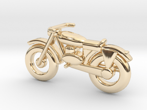 Motorcycle Pendant in 14K Yellow Gold