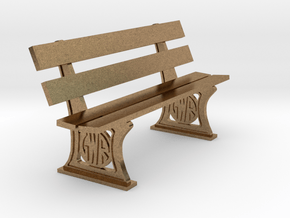 GWR Bench later style 4mm in Natural Brass