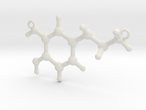 Dopamine Pendant in White Natural Versatile Plastic