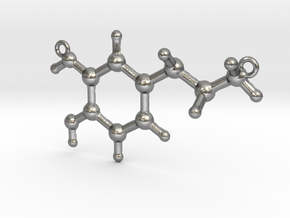 Dopamine Pendant in Natural Silver