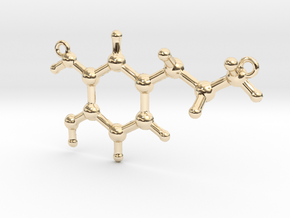 Dopamine Pendant in 14k Gold Plated Brass