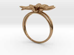 Edelweiss ring  in Polished Brass: 5 / 49