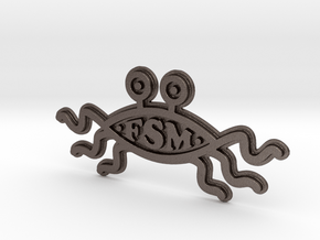 FSM - Logo - 100mm in Polished Bronzed Silver Steel