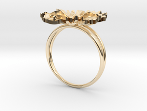 Daisy ring  in 14k Gold Plated Brass: 5.5 / 50.25