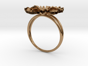 Daisy ring  in Polished Brass: 6 / 51.5