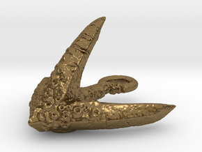 Anchor  Pendant (octopus texture) in Natural Bronze