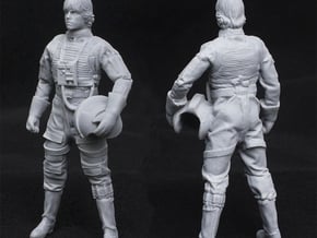 Standing Pilot 1/24 Scale for Studio Scale X-Wing  in Tan Fine Detail Plastic
