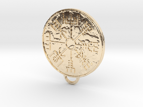 Vegvisir pendant in 14k Gold Plated Brass