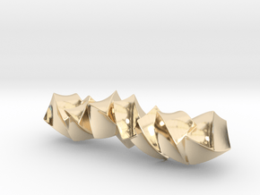 Twisted cubes in 14k Gold Plated Brass