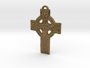Roped Celtic Cross in Natural Bronze: Large
