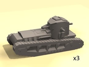 1/220 WW1 Whippet tanks (3) in Smooth Fine Detail Plastic
