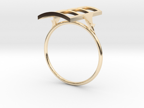 Anello Finestra  in 14k Gold Plated Brass