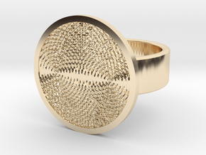 Ripples Ring in 14k Gold Plated Brass: 8 / 56.75