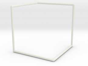 "D" Surface Tile Frame in White Natural Versatile Plastic