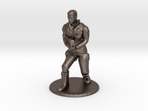 SG Male Soldier Creeping 35 mm new in Polished Bronzed Silver Steel