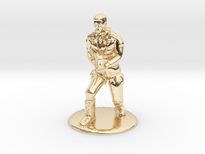 SG Male Soldier Creeping 35 mm new in 14k Gold Plated Brass