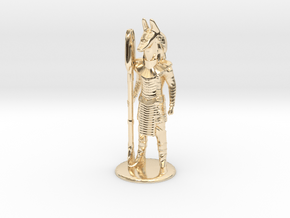 Jackal Guard at Attention 35 mm new in 14K Yellow Gold