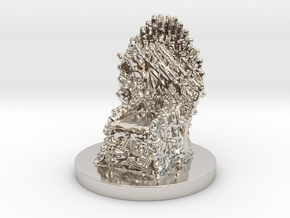 Game of Thrones Risk Piece Single - Iron Throne in Rhodium Plated Brass