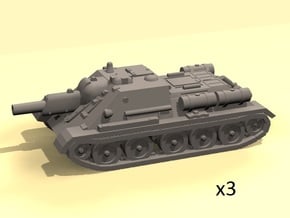 1/144 SU-122 SPG (3) in White Processed Versatile Plastic