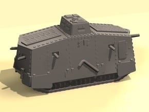 1/144 WW1 A7V tank in White Processed Versatile Plastic