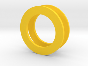 Fidget Spinner Tourus 2z Caps in Yellow Processed Versatile Plastic