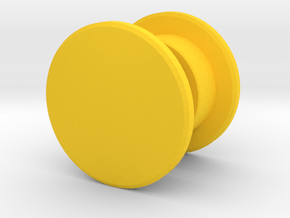 Fidget Spinner Tourus Center Caps in Yellow Processed Versatile Plastic