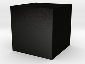 Black cube in Matte Black Steel
