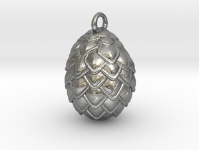 Dragon Egg Pendant in Natural Silver