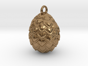 Dragon Egg Pendant in Natural Brass