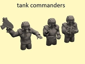 28mm (neo)Soviet tank commanders in Tan Fine Detail Plastic