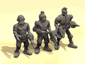 28mm Tech cult cyborgs in Smooth Fine Detail Plastic