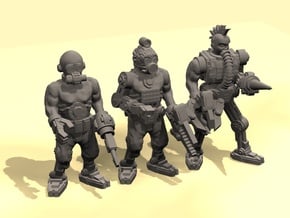 28mm Tech cult cyborgs in Tan Fine Detail Plastic