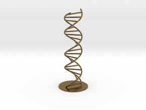 DNA Molecule Model Pedestal, Several Size Options in Natural Bronze: 1:10