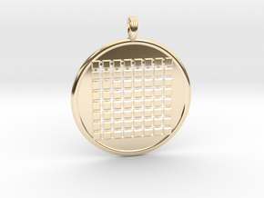 SIXTY-FOUR GRID GROUND in 14k Gold Plated Brass