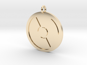 Radioactive Pendant in 14k Gold Plated Brass