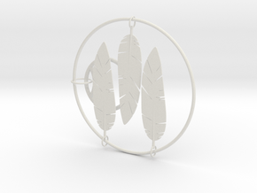 Feather in White Natural Versatile Plastic: Small