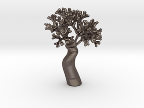 A fractal tree in Polished Bronzed Silver Steel