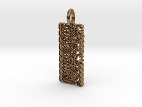 Dicot Leaf Anatomy Pendant in Natural Brass