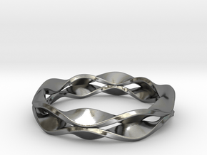 Rose Window Ring in Polished Silver