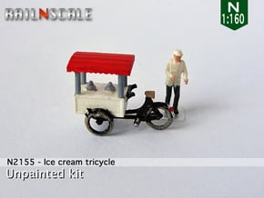 Ice cream tricycle (N 1:160) in Smooth Fine Detail Plastic