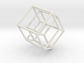 Tesseract 2 in White Natural Versatile Plastic