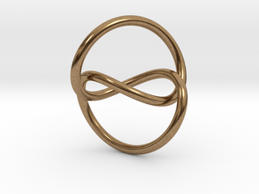 Infinity Knot Pendant in Natural Brass