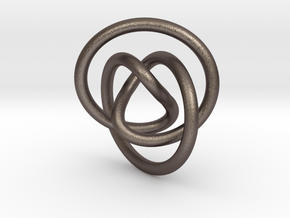 Impossible Knot Pendant in Polished Bronzed Silver Steel