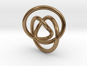 Impossible Knot Pendant in Natural Brass
