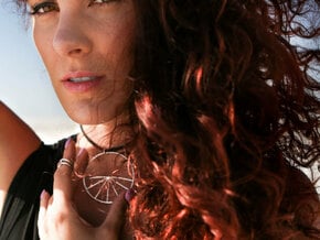 Metatron Grid Horizon Choker Pendant in Polished Silver