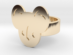Koala Ring in 14k Gold Plated Brass: 8 / 56.75
