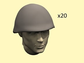 28mm WW2 Soviet SSh40 helmet in Smoothest Fine Detail Plastic: Medium