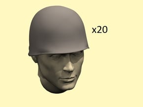 28mm WW2 U.S. steel helmet in Tan Fine Detail Plastic