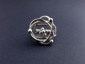 Atomic Model Ring - Science Jewelry in Polished Silver: 7 / 54