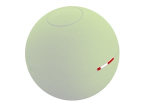 1.75" Dredd Flash Ball for LED [LENS ONLY] in White Natural Versatile Plastic